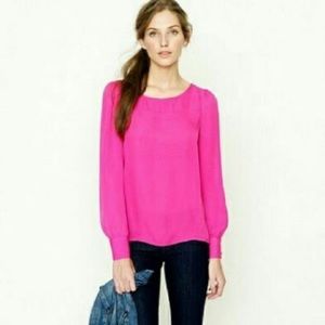 JCREW Talitha Hot Pink Blouse